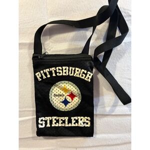 NFL Pittsburgh Steelers Mesh Jersey Crossbody Bag Pro-FAN-ity Littleearth Black
